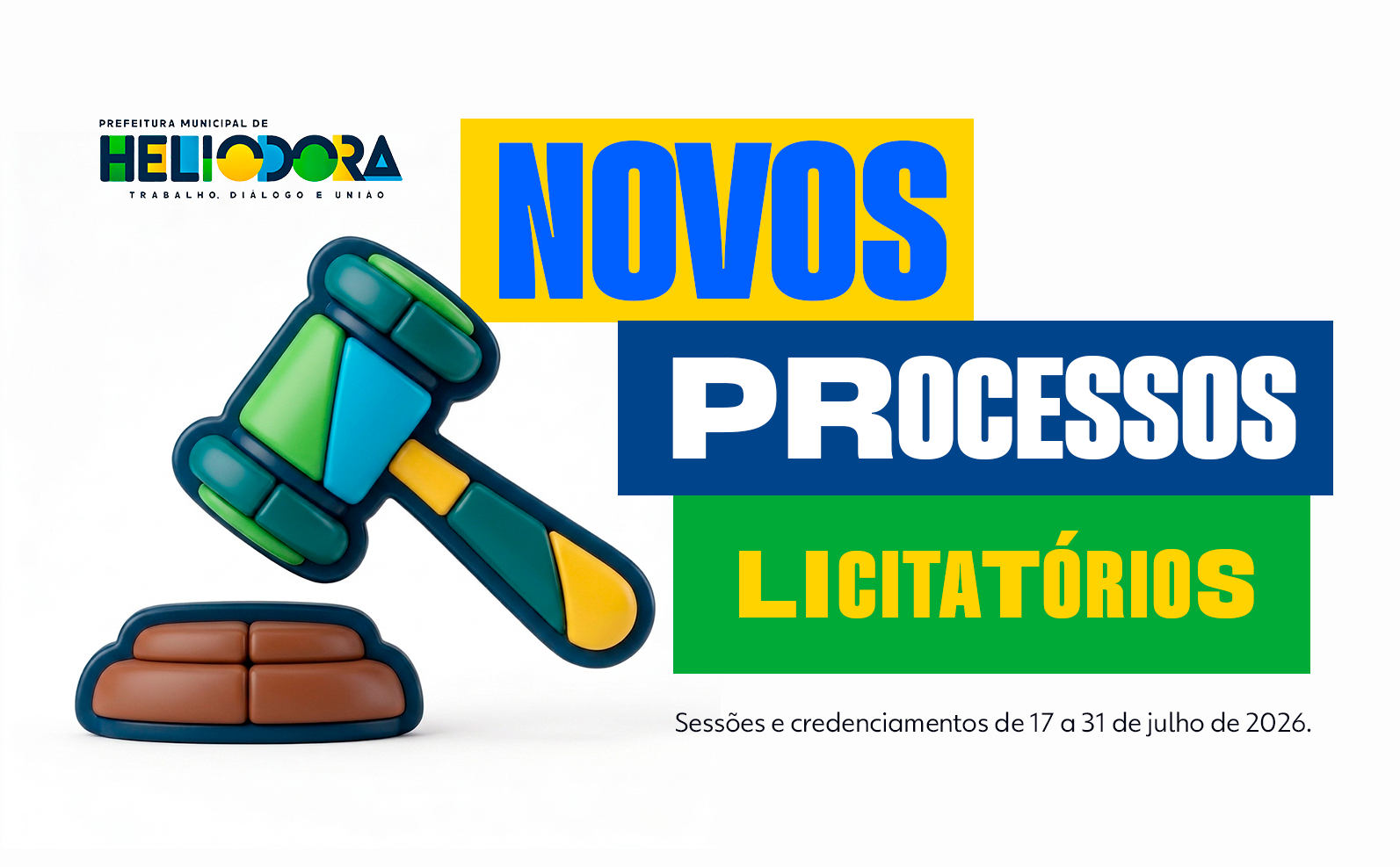 NOVOS PROCESSOS LICITATÓRIOS