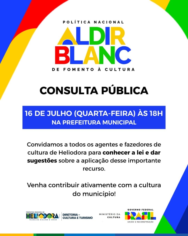 Consulta Pública da Lei Aldir Blanc em Heliodora